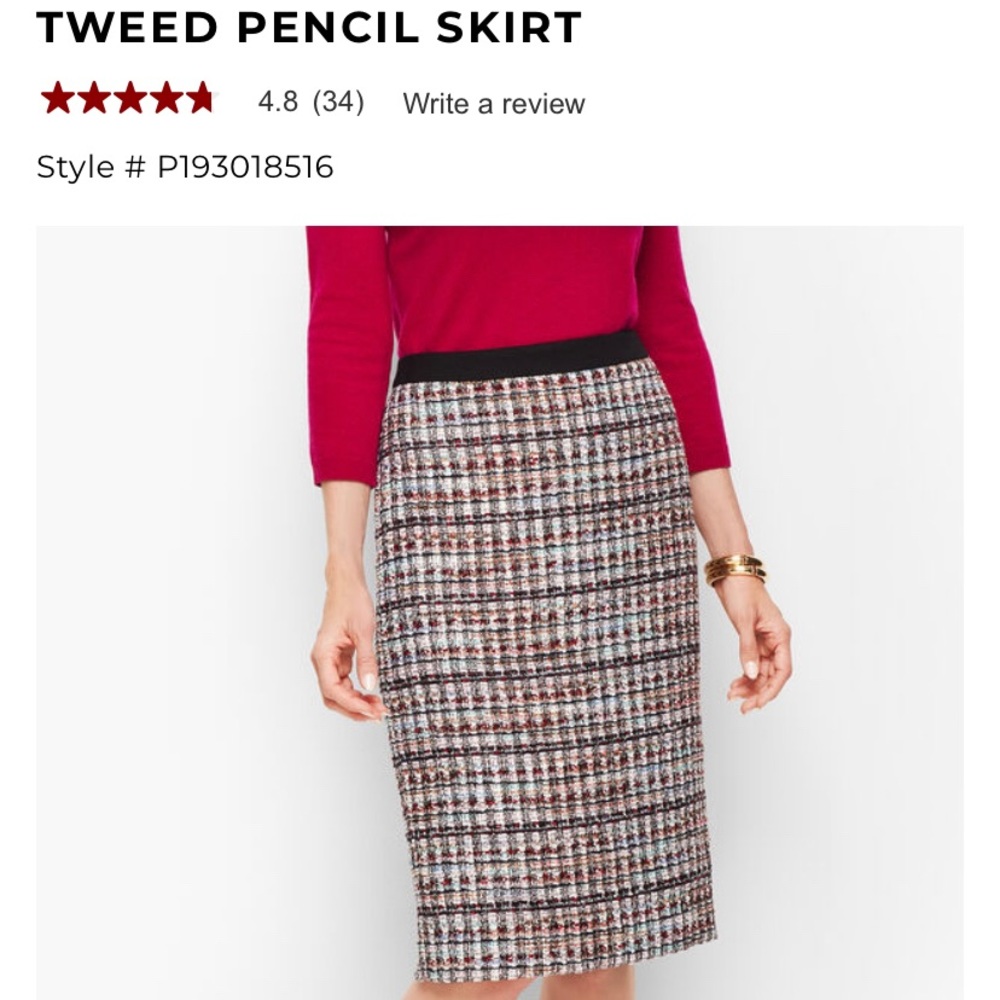 Talbots tweed pencil skirt